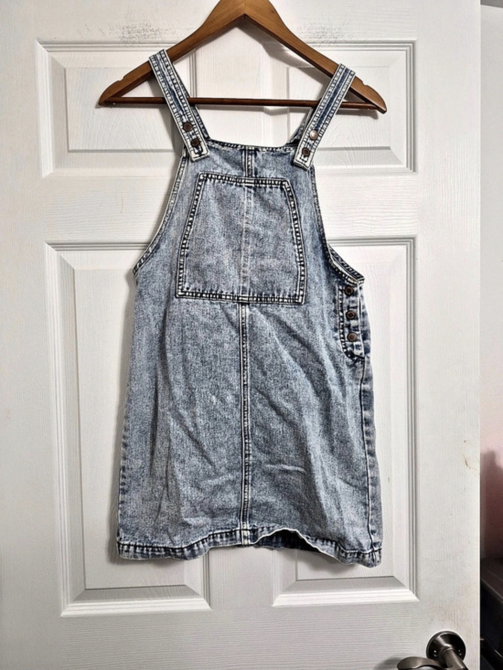 MILE END Denim Overall Mini Dress, Like New
